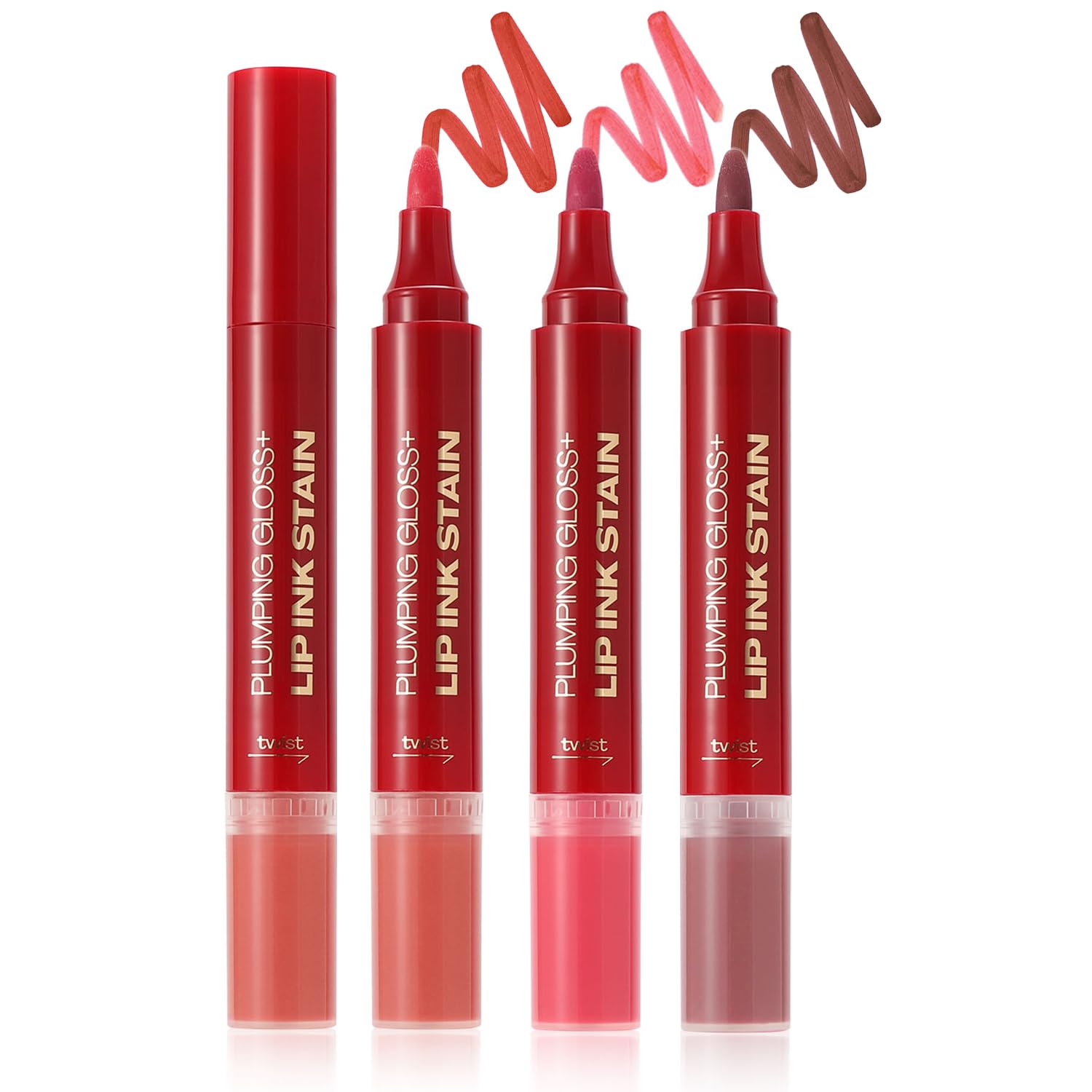 3pcs Lip Stain with Precise Pen-Like Tip, Chisel Tip Marker Lipstain, Smooth Application, Satin Stained Finish, Matte Color Look, Transfer-Proof, All Day Wear Lip Color
