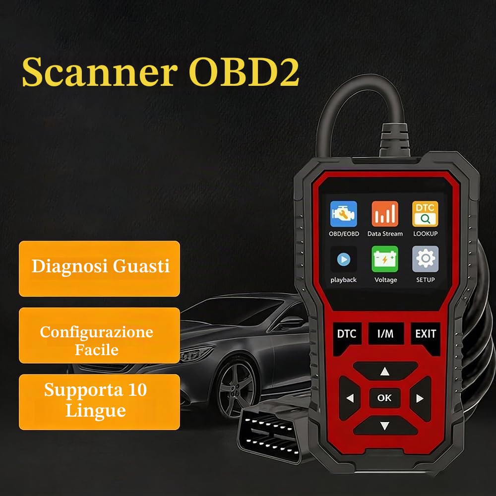 OBD2 Auto Diagnostica per Alfa Romeo Giulia Stelvio 952 949, OBD2 Scanner Diagnosi Italiano Lettore Errore Motore, Cancellazione Spia Motore