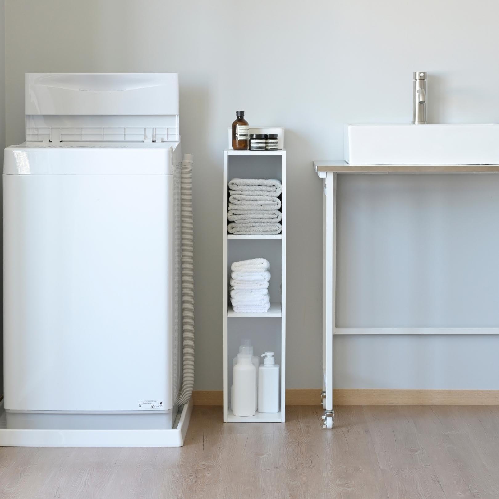 Amazon｜棚が動かせる カラーボックス スリム 3段 隙間収納 収納