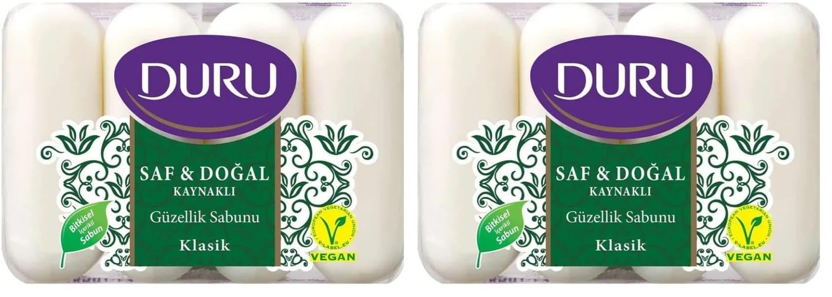 DURU Saf&Doğal Klasik Sabun, 70 Gramx4 (2 paketi)