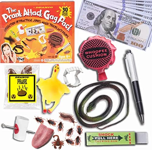 DEANCO Prank Kit-Joke Box-Ultimate Gift Set-Practical Jokes-Party Favors -30 pcs
