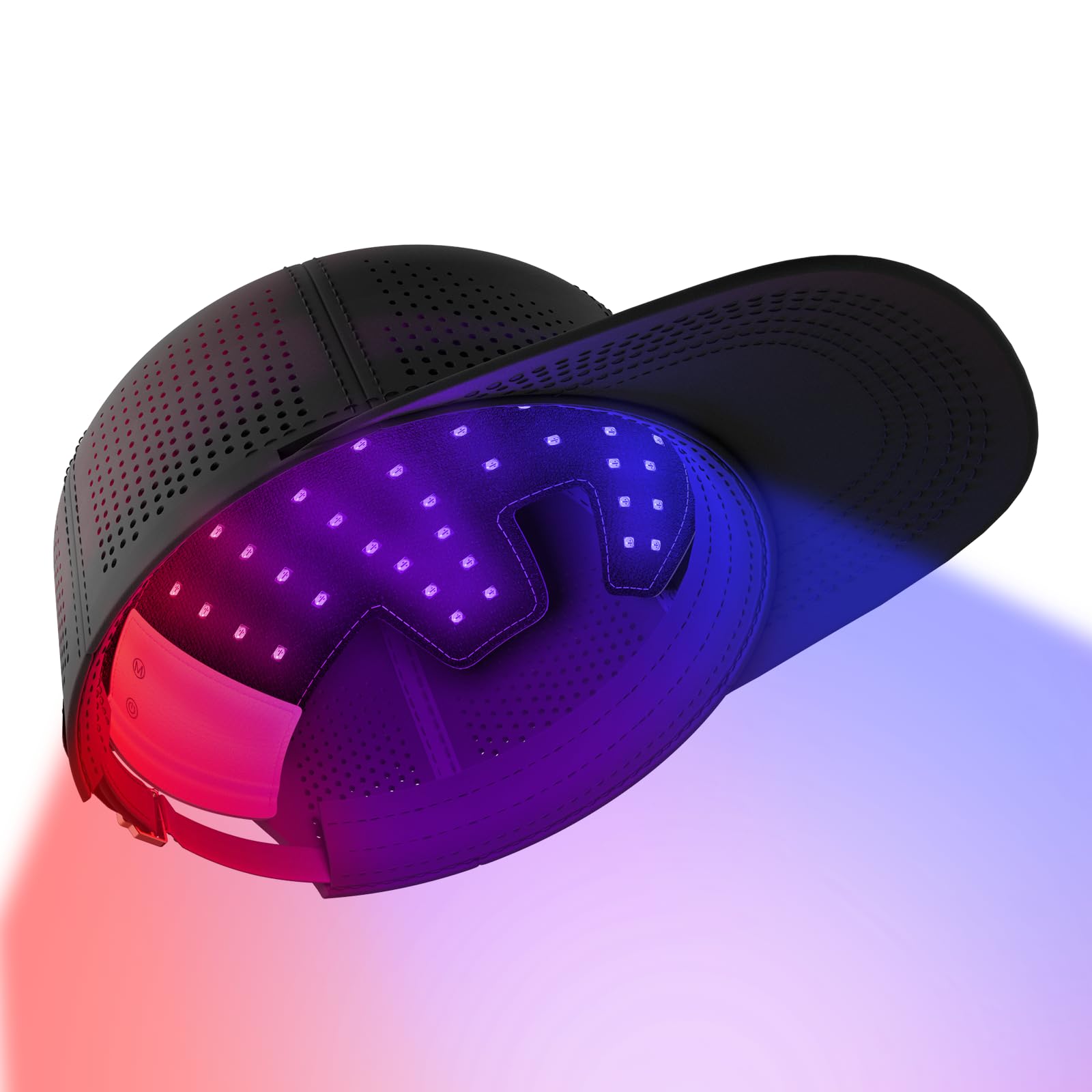 Gorra Luz Roja para Crecimiento Pelo, 460nm/650nm/850nm Recargable Portátil Casco LED para cabello Ralo Hombres y Mujeres, Inserto de Luz Desmontable, 4 modos de luz