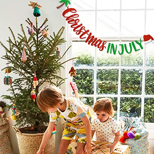 Bessmoso Christmas In July Banner Christmas In July Decorations Glitter Hanging Garland For Summer Tropical Christmas Mele Kalikimaka Christmas Holiday Party Supplies No Diy Required #TOP5