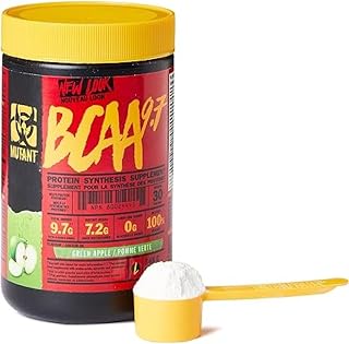 MUTANT BCAA 9.7 Supplement BCAA Powder with Micronized Amino Acid and Electrolyte Support Stack, (348g), Green Apple