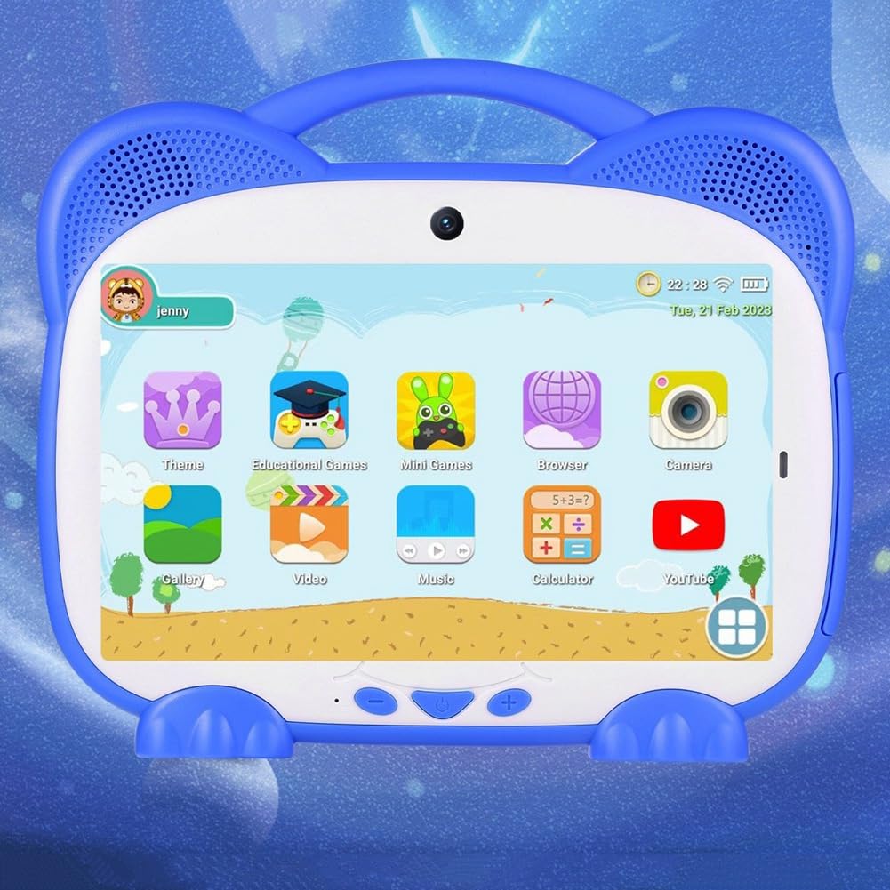 7-calowy tablet dla dzieci czterordzeniowy 1+8G podwójna karta WiFi Android 7.0 tablety do nauki edukacji dzieci oprogramowanie dla dzieci, zielony