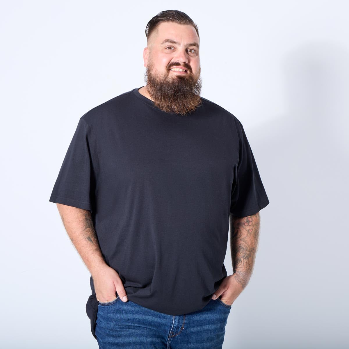 Pfundskerl 5-er Pack T-Shirt Herren | Rundhalsausschnitt | 3XL 4XL 5XL 6XL 7XL 8XL | Baumwolle | Große Größen
