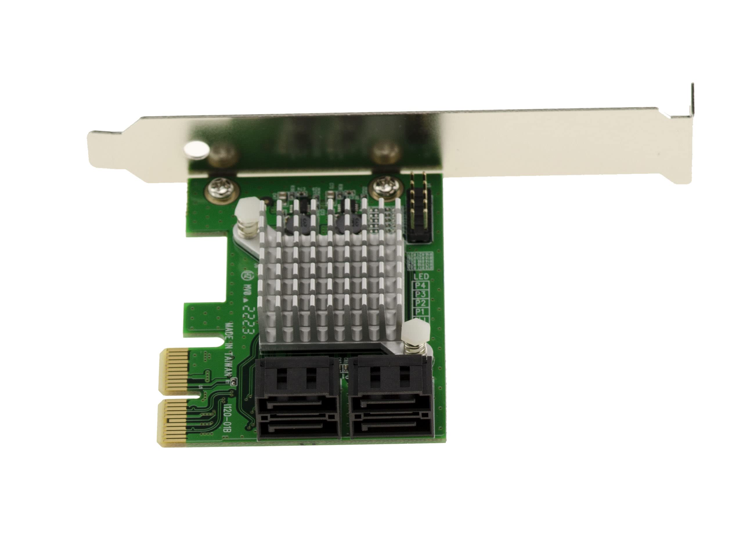 KALEA-INFORMATIQUE Scheda PCI Express PCIe x2 con 4 porte SATA. Chipset Marvell 88SE9230 Hardware Raid 0 1 10