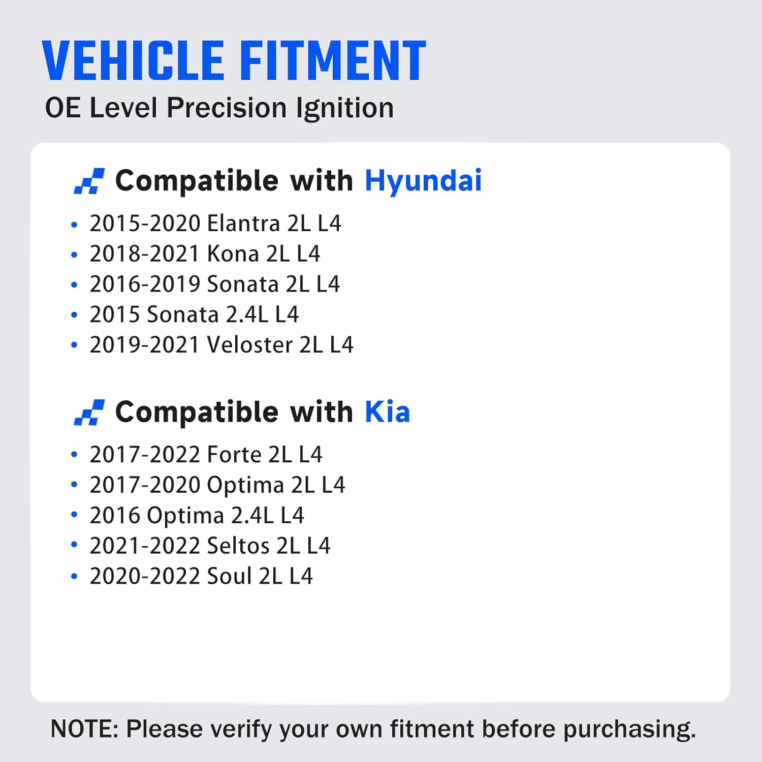 UF816 Ignition Coil Packs & 93175 Spark Plugs Compatible with Hyundai Elantra Kona Sonata Hybrid Veloster Kia Forte Optima Hybrid Soul 2.0L L4 2015 2016 2017 2018 2019 2020 2021 2022, Set of 4