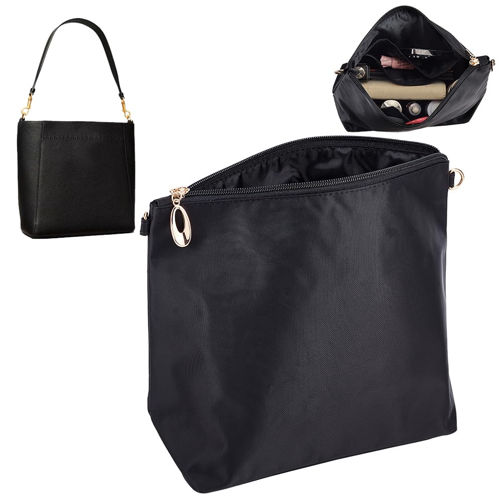 WADORN Handtaschen-Organizer Filz Schwarz - Mehrere Fächer Für Neverfull & Speedy (19x10cm)