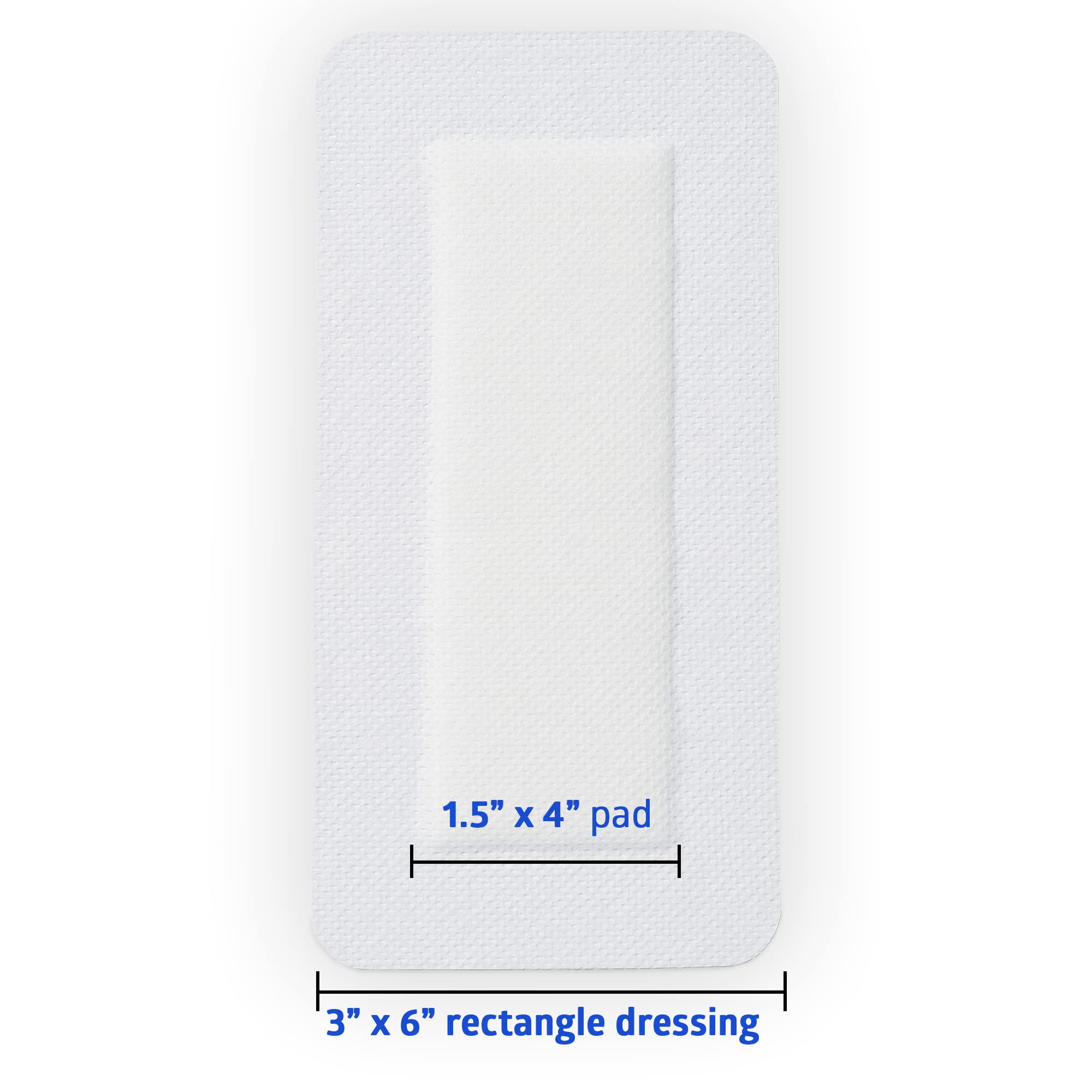 Medline Sterile Bordered Gauze, Wound Dressing For First Aid and Medical Use, 3" x 6" with 1.5" x 4" Pad - 15 Pack — Amazon image 4
