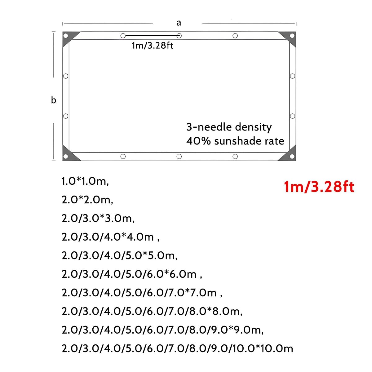 Heavy-Du dla roślin – czarna siatka ogrodowa z przelotkami, baldachim przeciwsłoneczny do szklarni, pogrubiony Eds, 5,0 x 8,0 m / 16.4 x 26.2ft dla optymalnej ochrony roślin