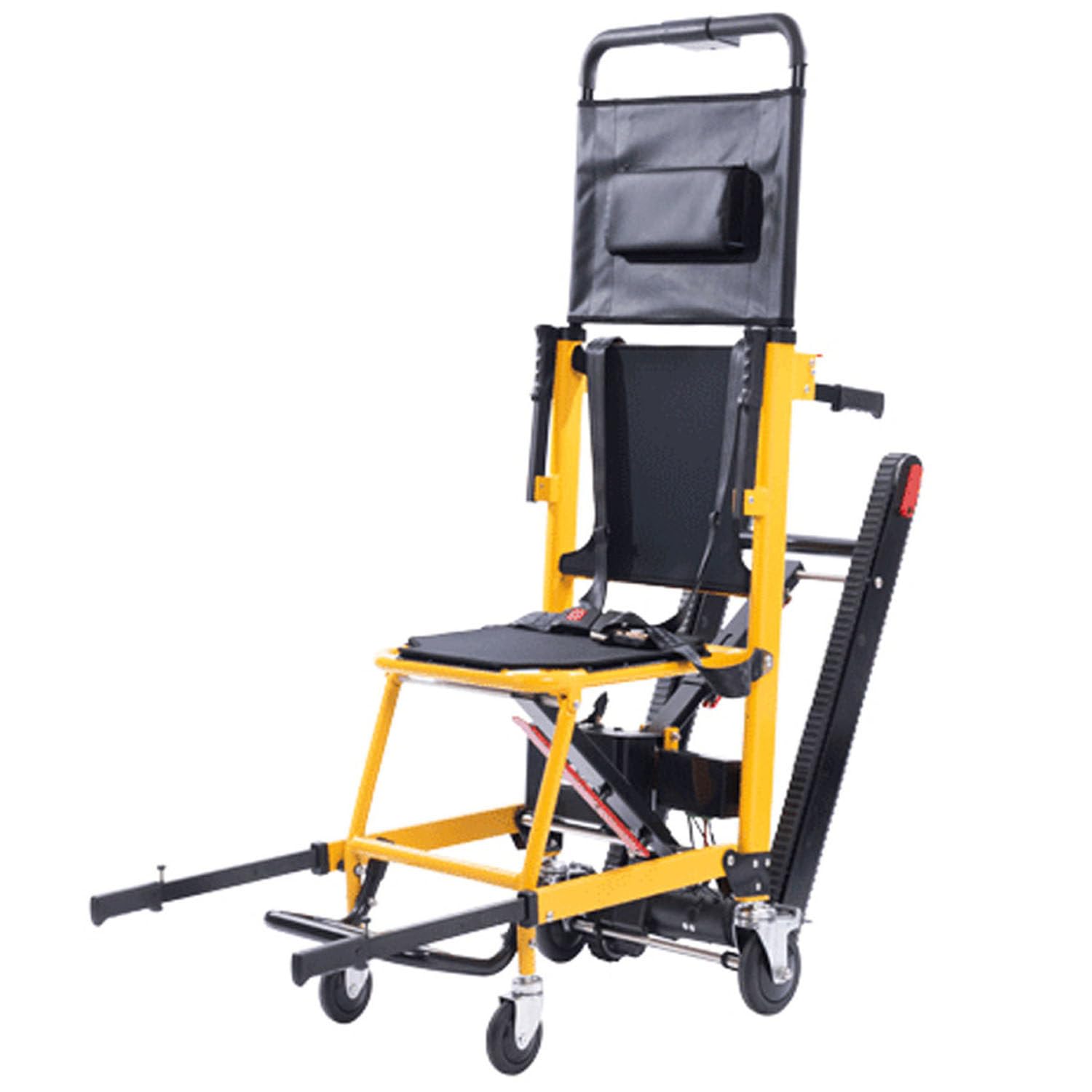 Montascale Manuale Ed Elettrico Doppia modalità,Carico 353 Libbre, Regolabile in Altezza,Telaio Metallico Duraturo per Disabili E Persone con Ridotta Mobilità B
