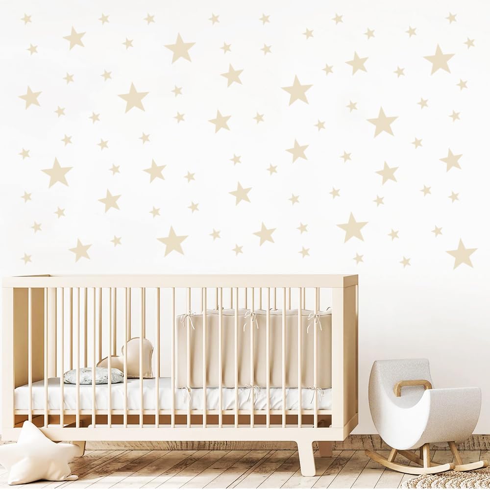 Autocollants muraux étoile beige pour semer de la magie dans la chambre de votre bébé