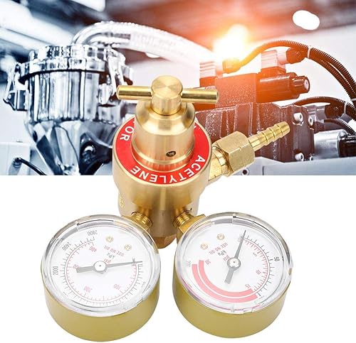 Miniatura 5 de Calibre regulador de acetileno rosca hembra CGA200 medidor de regulador de gas para uso industrial comercial