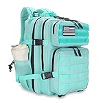 Lovelinks21 45L Tactical Assault Backpack 3 day assault pack with Molle Waterproof backpack Rucksack for Tactical Backpacks (Mint Green)
