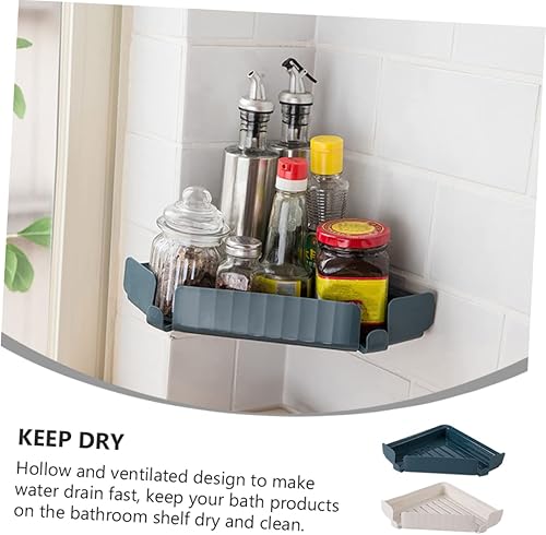 Miniatura 3 de STOBAZA Estante esquinero de 2 piezas, estante de trípode, estante de ducha de baño, estante de jabón de baño, soporte para champú para pared de