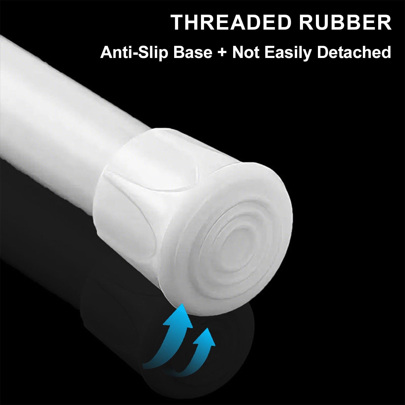 Barra Ducha Extensible de Alta Resistencia, Ajustable de 40 a 290 cm | Barra Cortina Ducha Extensible Blanca con Resorte. No Requiere Taladro Para Puertas, Armarios(130-250cm/51-99in)