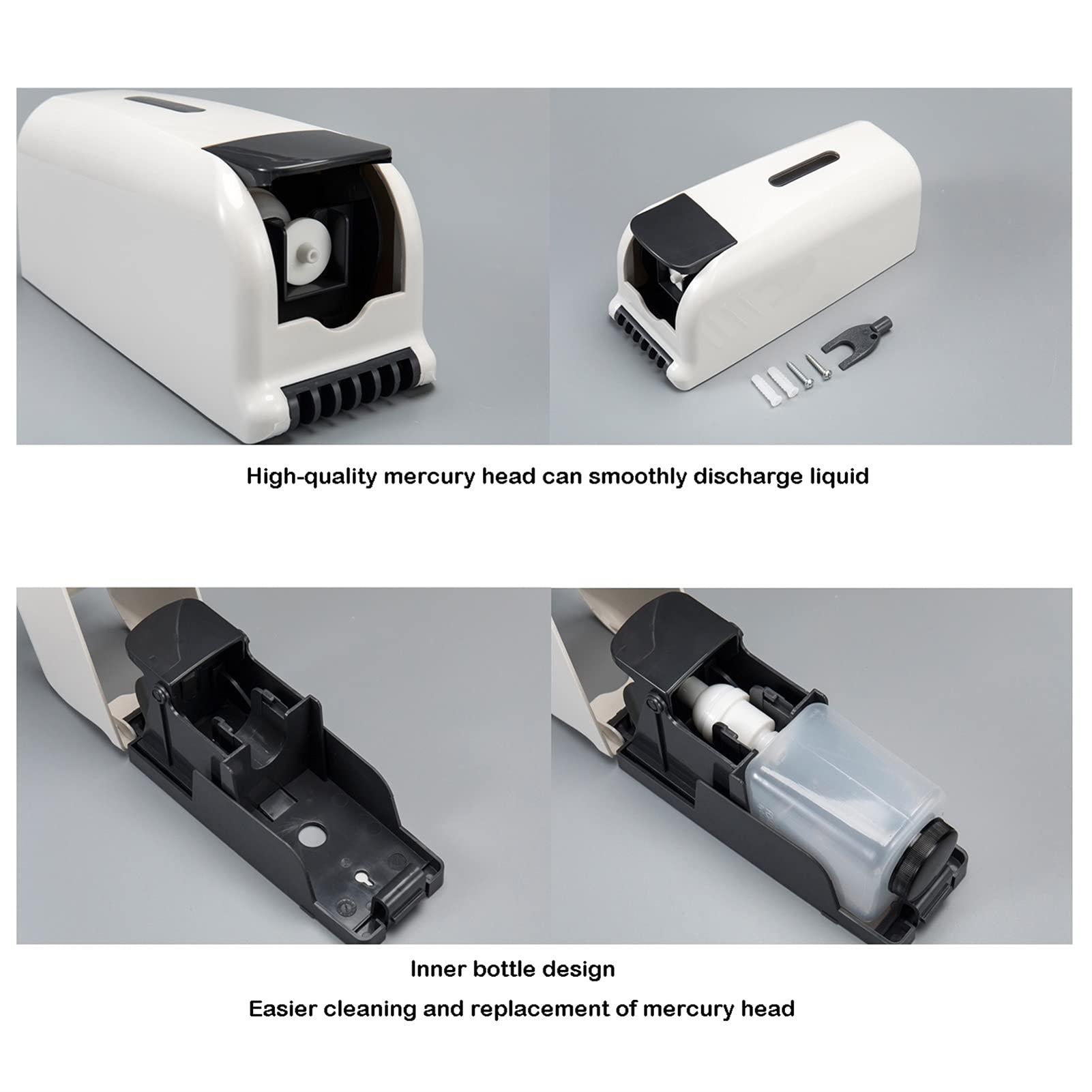 dispenser sapone/Dosatori per sapone liquido BOTLETTORE BIANCO DI SAPEND MANUALE DOCCHINA MANUALE DOCCIA, Spazio risparmio, facile da usare e portare comfort e bellezza a casa Erogatore del Sapone/Dis