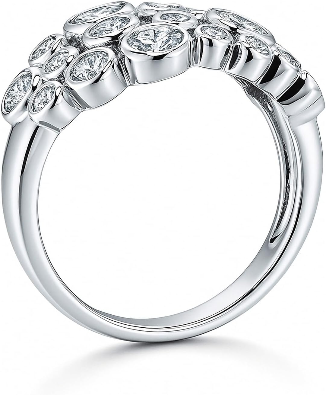 BERRICLE Sterling Silver Bubble Cocktail Ring for Women, Cubic Zirconia CZ - Image 4