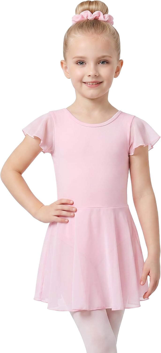 PATPAT Ballet Leotards for Girls Dance Leotard with Skirt 3-9 Years
