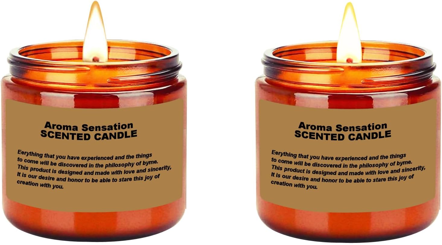 2 Pack Candles for Home Scented, Aromatherapy Jar Candle Gifts for Women, Natural Soy Wax Amber Candle Set, Scented Candles Set for Birthday Valentine Mother’s Christmas Day Present 2 Pack Candles for Home Scented, Aromatherapy Jar Candle Gifts for Women, Natural Soy Wax Amber Candle Set, Scented Candles Set for Birthday Valentine Mother’s Christmas Day Present