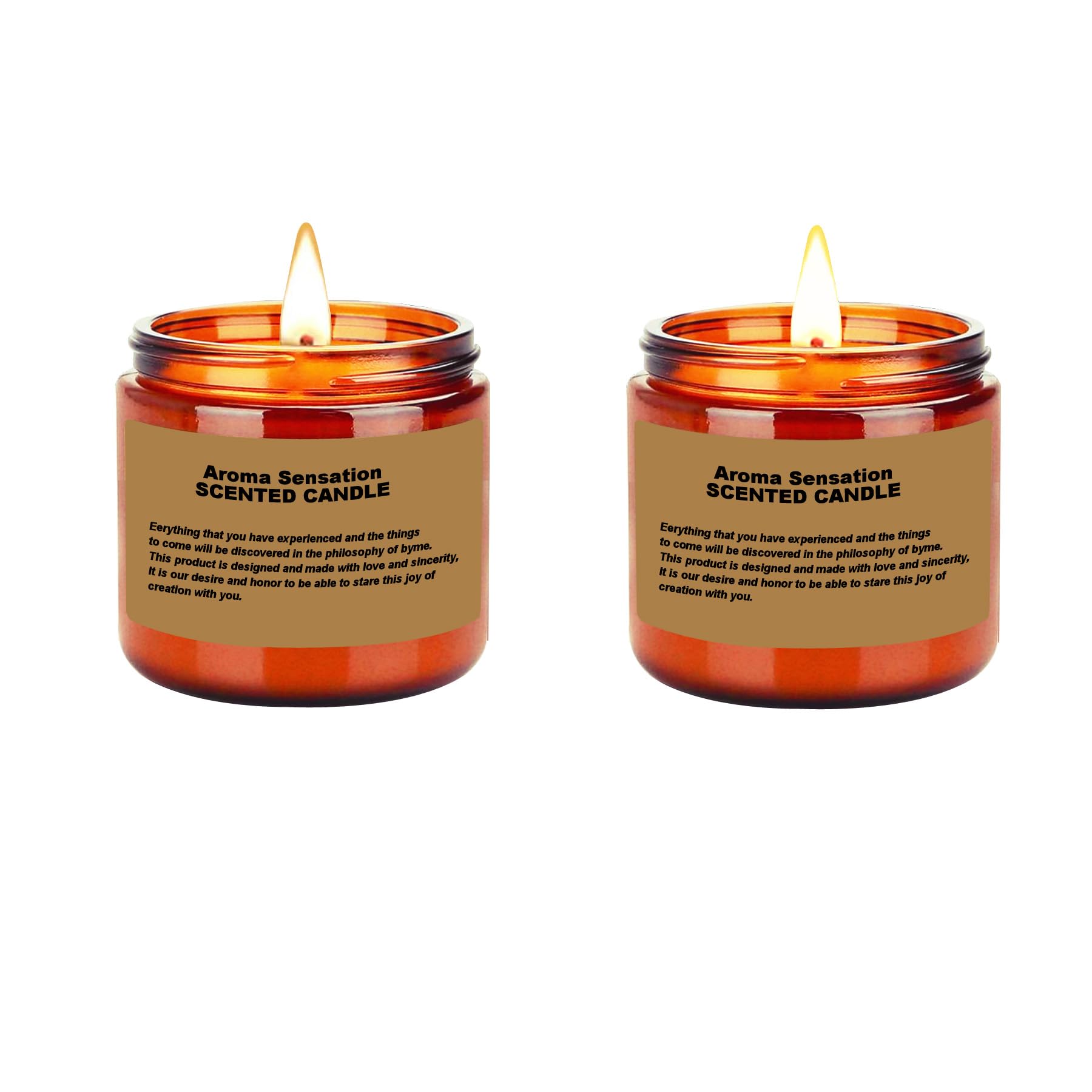 2 Pack Candles for Home Scented, Aromatherapy Jar Candle Gifts for Women, Natural Soy Wax Amber Candle Set, Scented Candles Set for Birthday Valentine Mother's Christmas Day Present