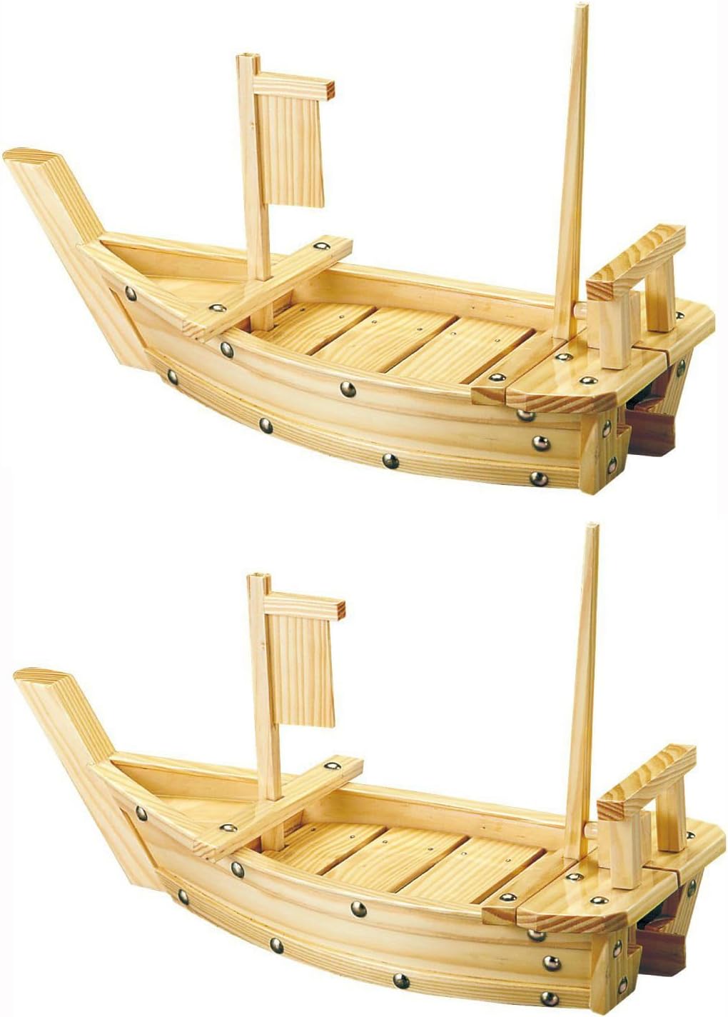JapanBargain, Jumbo Bamboo Sushi Boat 47.5" – Extra-Large Sushi, Sashimi & Nigiri Serving Tray with Removable Center for Parties, Restaurants, Catering