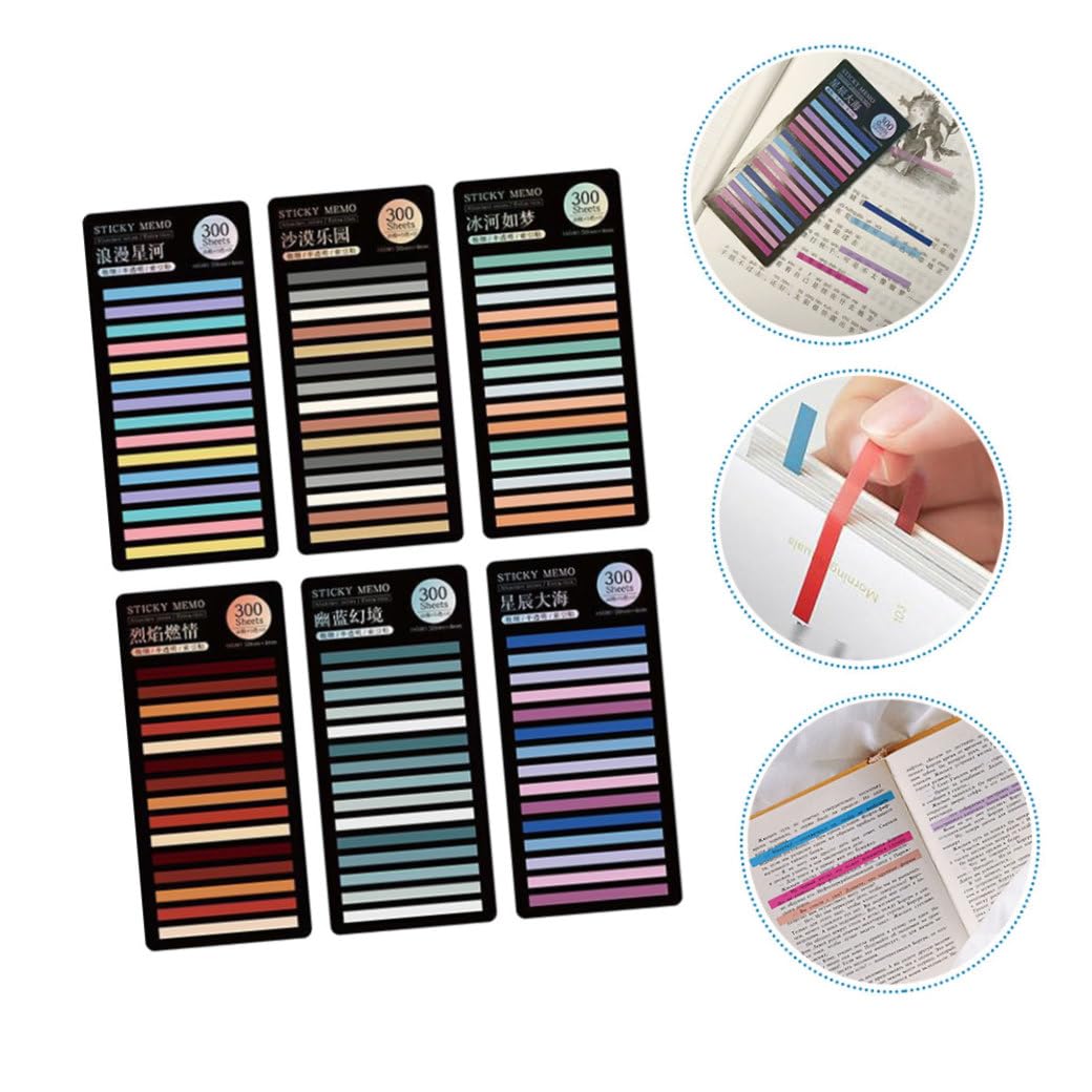 Gadpiparty 30 Sätze Sticky Buchmarker Selbstklebende Seitenregister Transparent Notizen für Schule Büro und Zuhause für Annotationen Organisation von Büchern Zufälliger Stil
