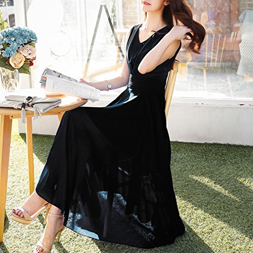 Robe en mousseline de bohème noire, design fluide et vaporeux taille XXL