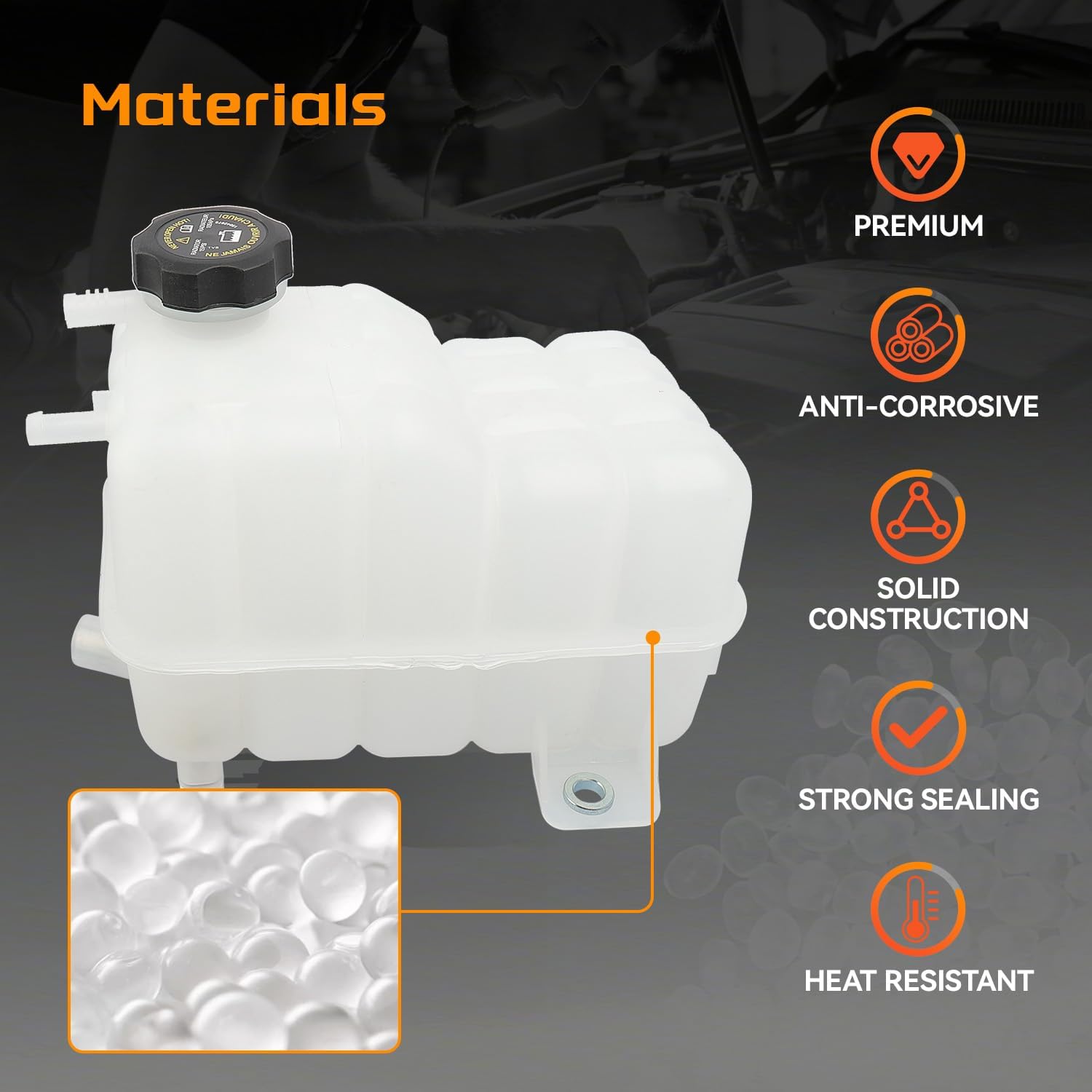 Coolant Reservoir with Cap for 2000 2001 2002 2003 2004 2005 2006 for Chevy Tahoe; 1999-2007 for Chevy Silverado; 2000-2006 for GMC Yukon Coolant Reservoir with Cap