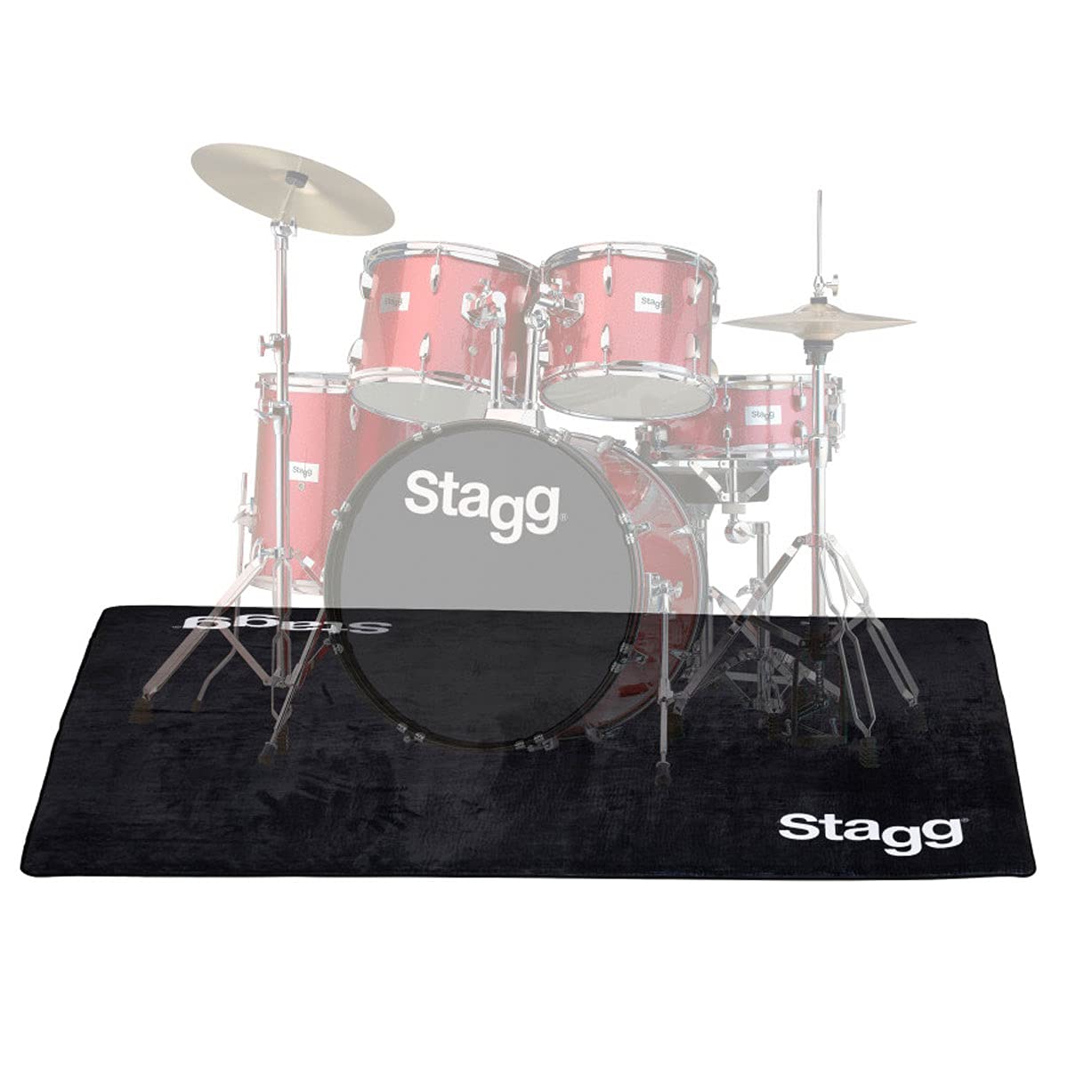 Stagg SCADRU2016 Schlagzeug Teppich 200x160 + keepdrum Drumsticks