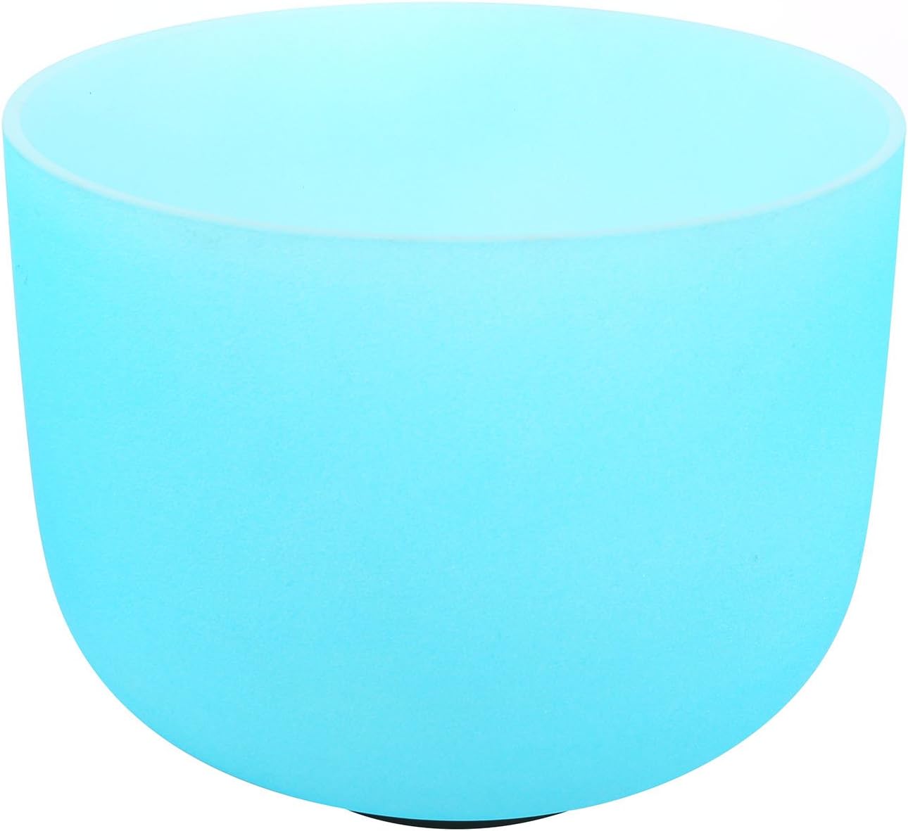 Blue Color Frosted Crystal Singing Bowl Note G Throat Chakra 25 cm/10 inch Best Quality Sound Material Suede Blue Mallet Included