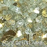 Starfire Glass 10-Pound Fire Glass with Fireplace Glass and Fire Pit Glass, 1/4-Inch, Platinum (Reflective Supreme)