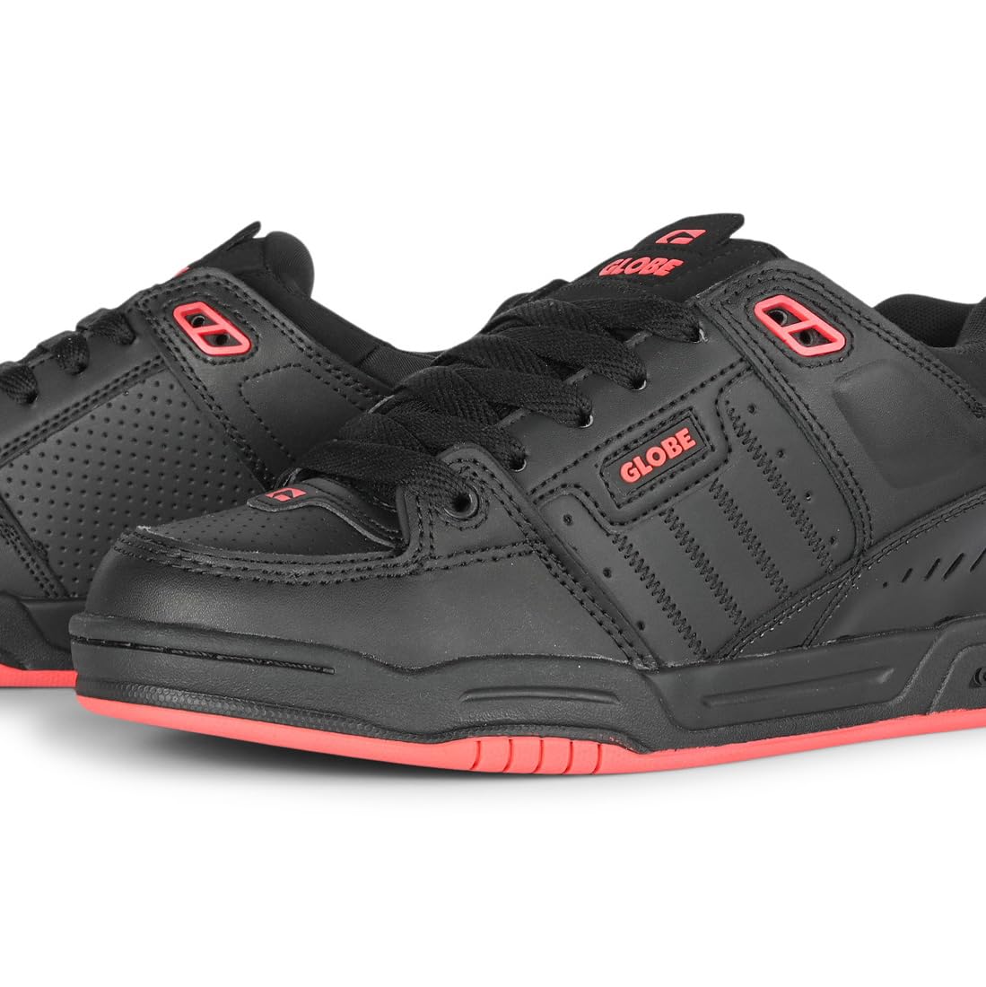Globe Men's Fusion Skate Shoe, Black/Red, 9