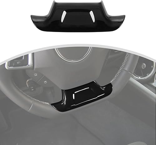 CheroCar para Chevrolet Camaro - Cubierta de decoración para el borde del volante, accesorios interiores para Chevrolet Camaro 2017-2025 (Negro)