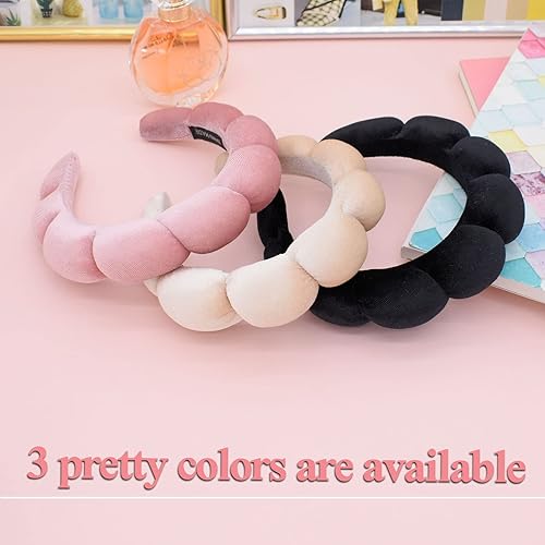 Miniatura 4 de BEGOOD Diadema de spa para el cuidado de la piel de la cara, diadema de esponja, diadema de maquillaje, toalla de toalla para el pelo, banda para la