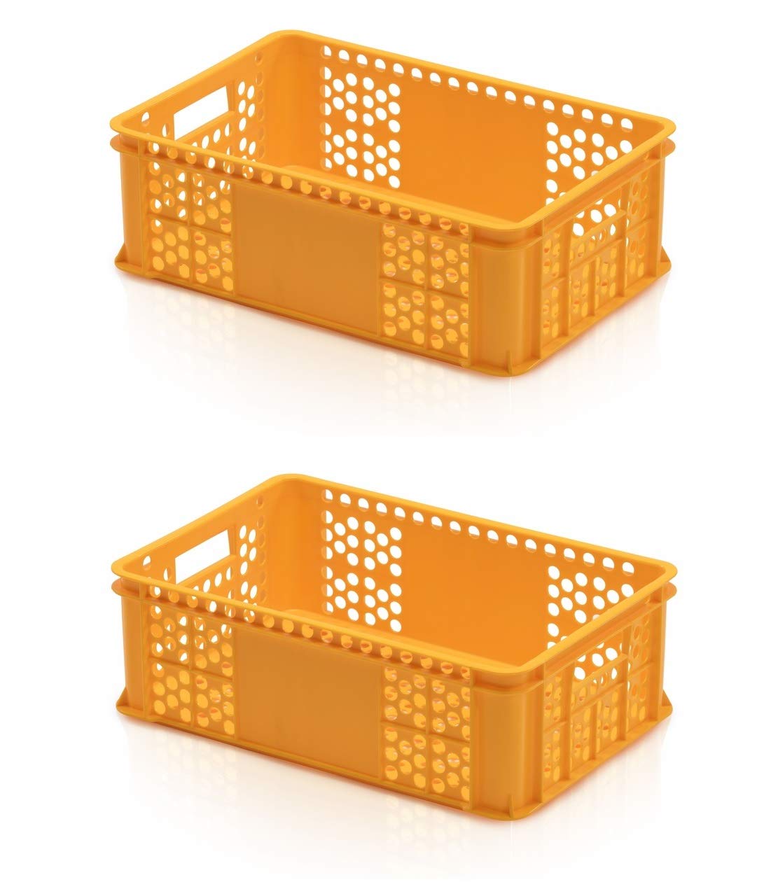 2x Bäckerkiste 60x40x20 gelb, PE, Eurobehälter