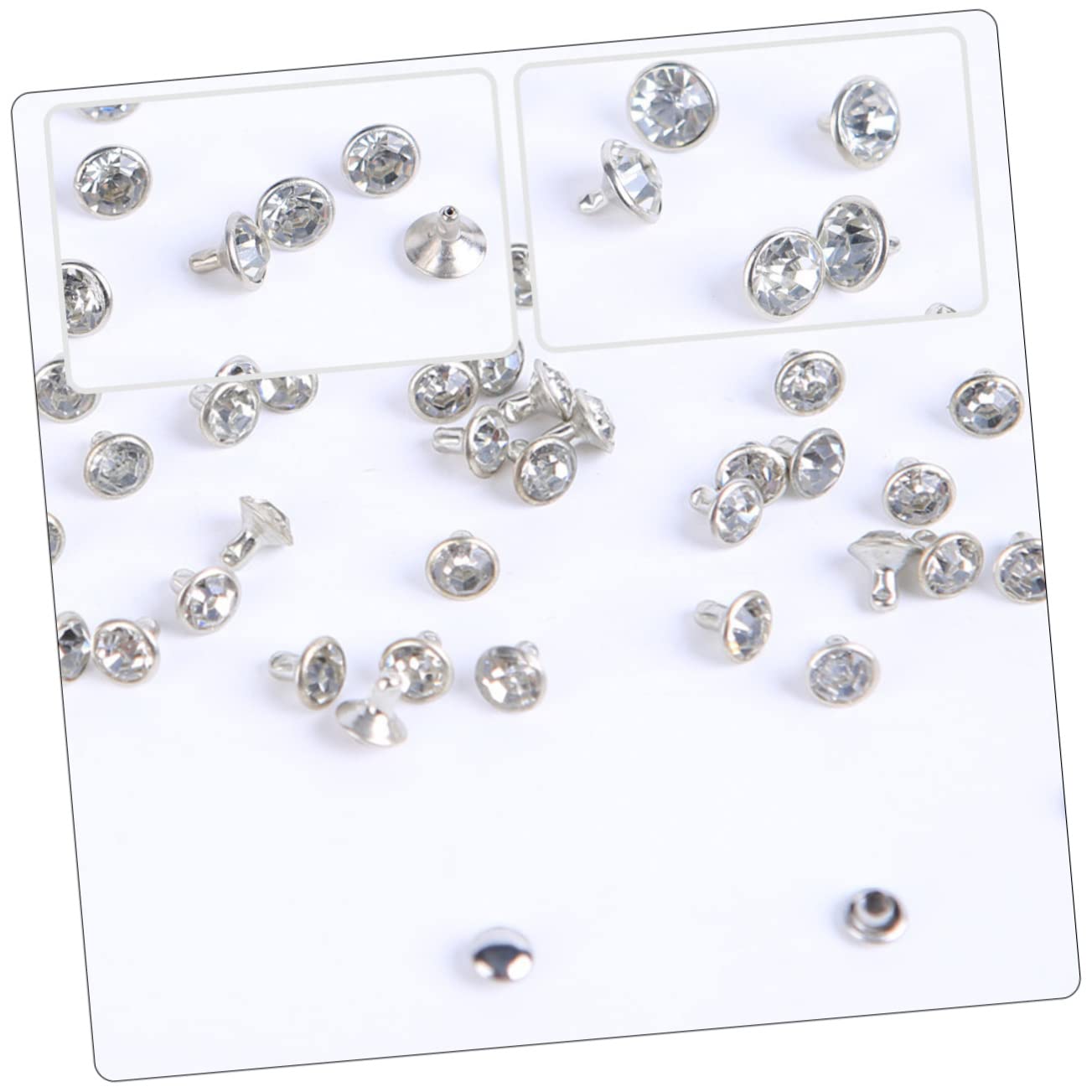 Lurrose 1000 Juegos remaches diamante Remaches para ropa herramientas para manualidades espiga cuero chaqueta jeans decoración remache artesanal cuero remaches para cuero Metal