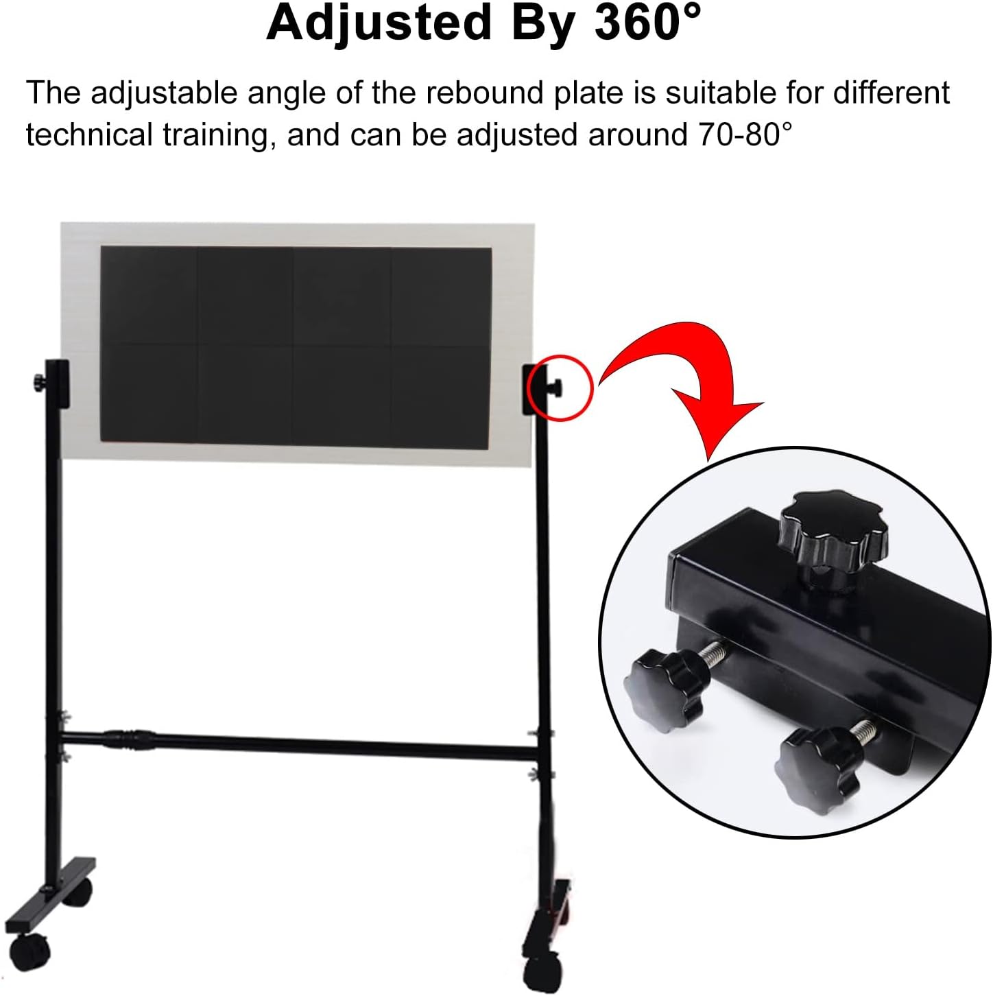 Table Tennis Balls Rebounder with 8 Rubbers, Anthropomorphic Ping-Pong Rebound Board for Club, Single Self-Study Training Device