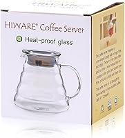 Vista 3 de Hiware Servidor de café de 20.3 fl oz, jarra de café de vidrio estándar, Cafetera, Transparente