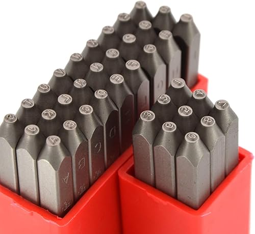 Miniatura 3 de Wokesi Kit de alfabeto de letras mayúsculas de 18" (3mm) de altura, de acero, para timbre a mano, presión, para molde, código, etiqueta, fabricación