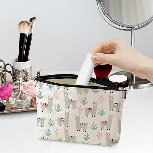 Miniatura 2 de jeilink Linda bolsa de maquillaje Zoon Alpaca Llama Regalos Decoración de Llama Divertidas Cosas de Llama Decoración de Amantes de Llama Regalo,