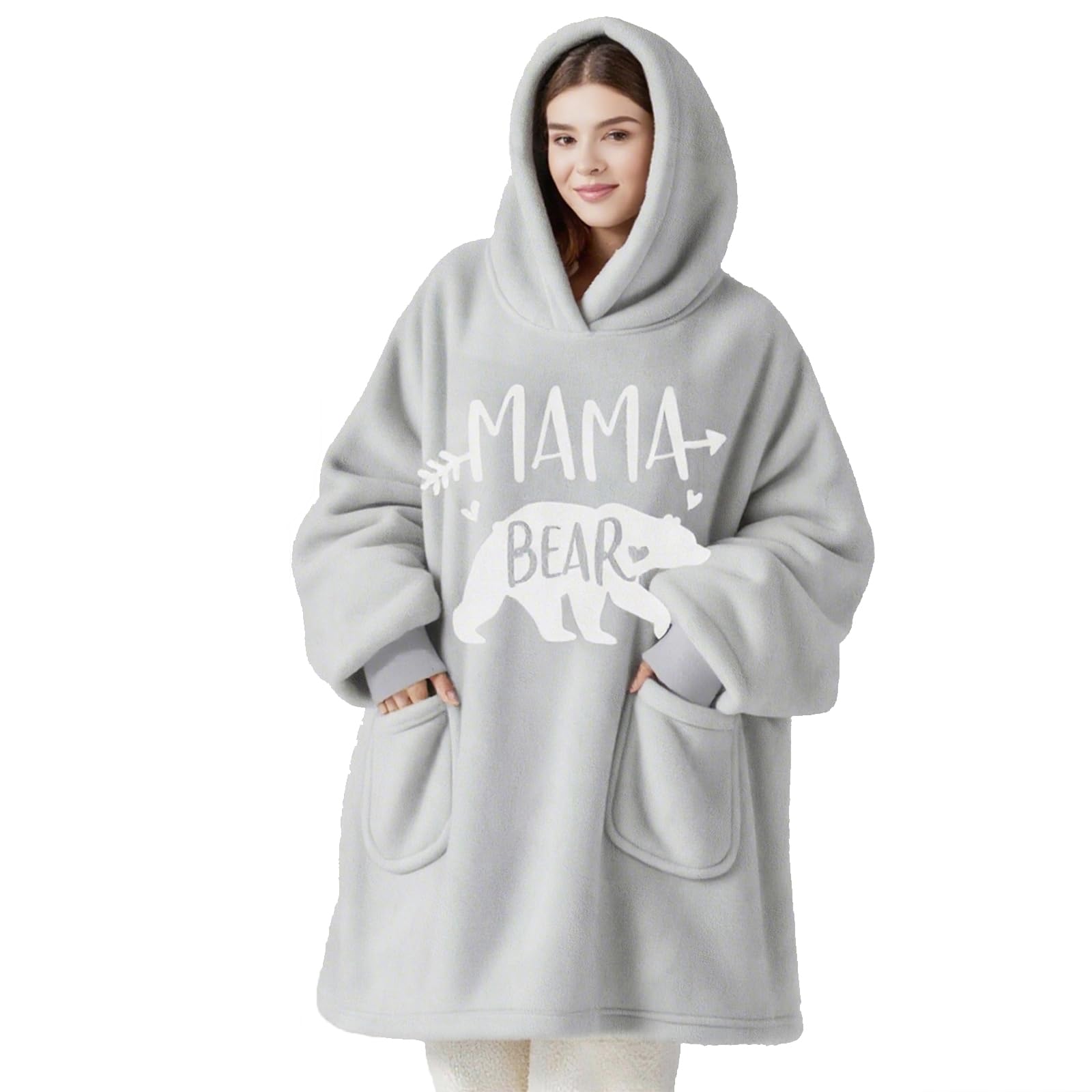 Gifts for Mum, Mama Bear Wearable Blanket Hoodie - Mum Birthday Gifts from Daughter Son,Birthday Gifts for Women,Gifts for Wife from Husband