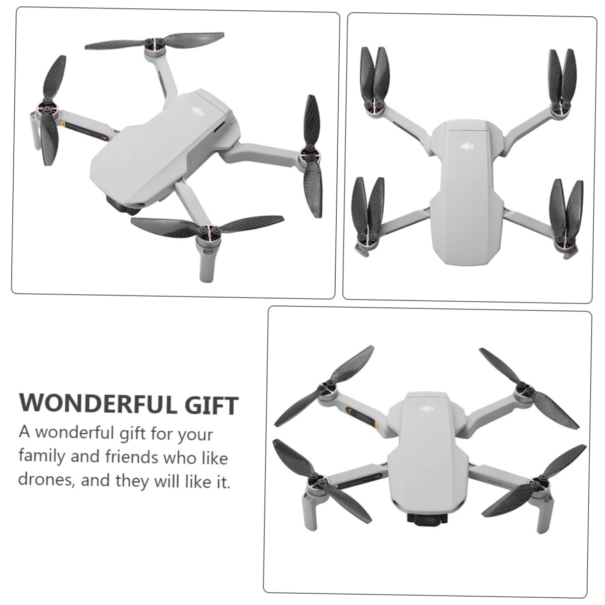 Hélices Fibra De para Dron Mini Compatible con Cuadricóptero con Herramientas De Instalación