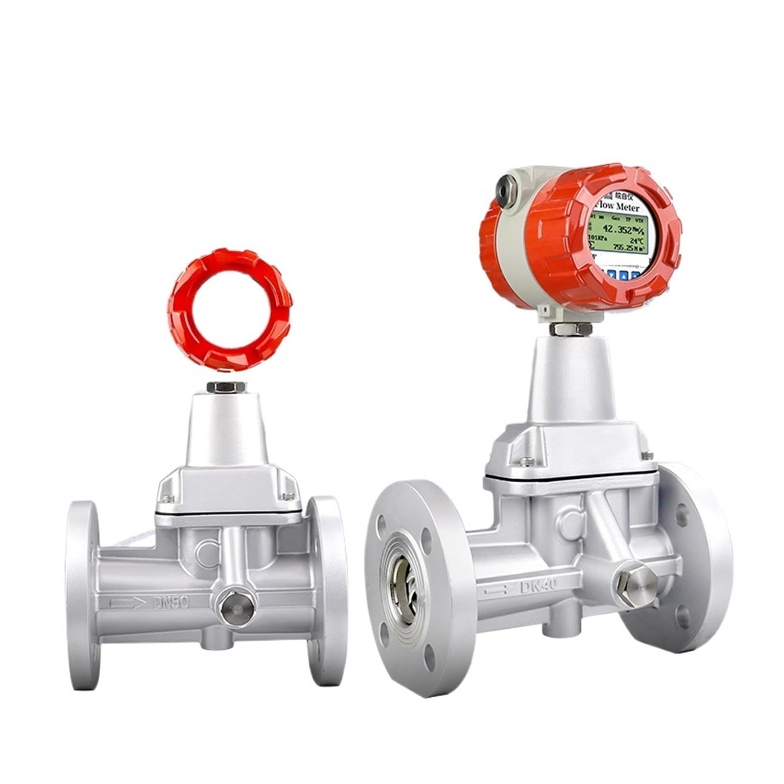 KSZHZYMGX 1pcs Gas Flowmeter Precession Vortex Flowmeter Flow Meter(DN32 Aluminum alloy)