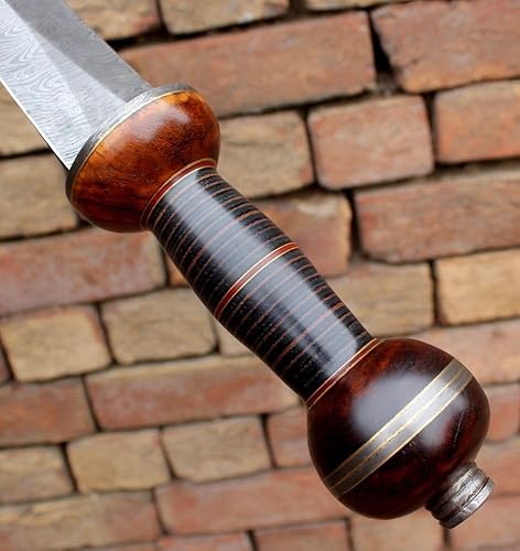 Miniatura 7 de Muñeco griego de acero de Damasco personalizado, espada, daga, espada brillante de 27 pulgadas de largo