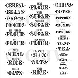 Kitchen Food Organization Clear Gloss Labels (Set of 30, Basics-Title Only)