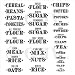 Kitchen Food Organization Clear Gloss Labels (Set of 30, Basics-Title Only)
