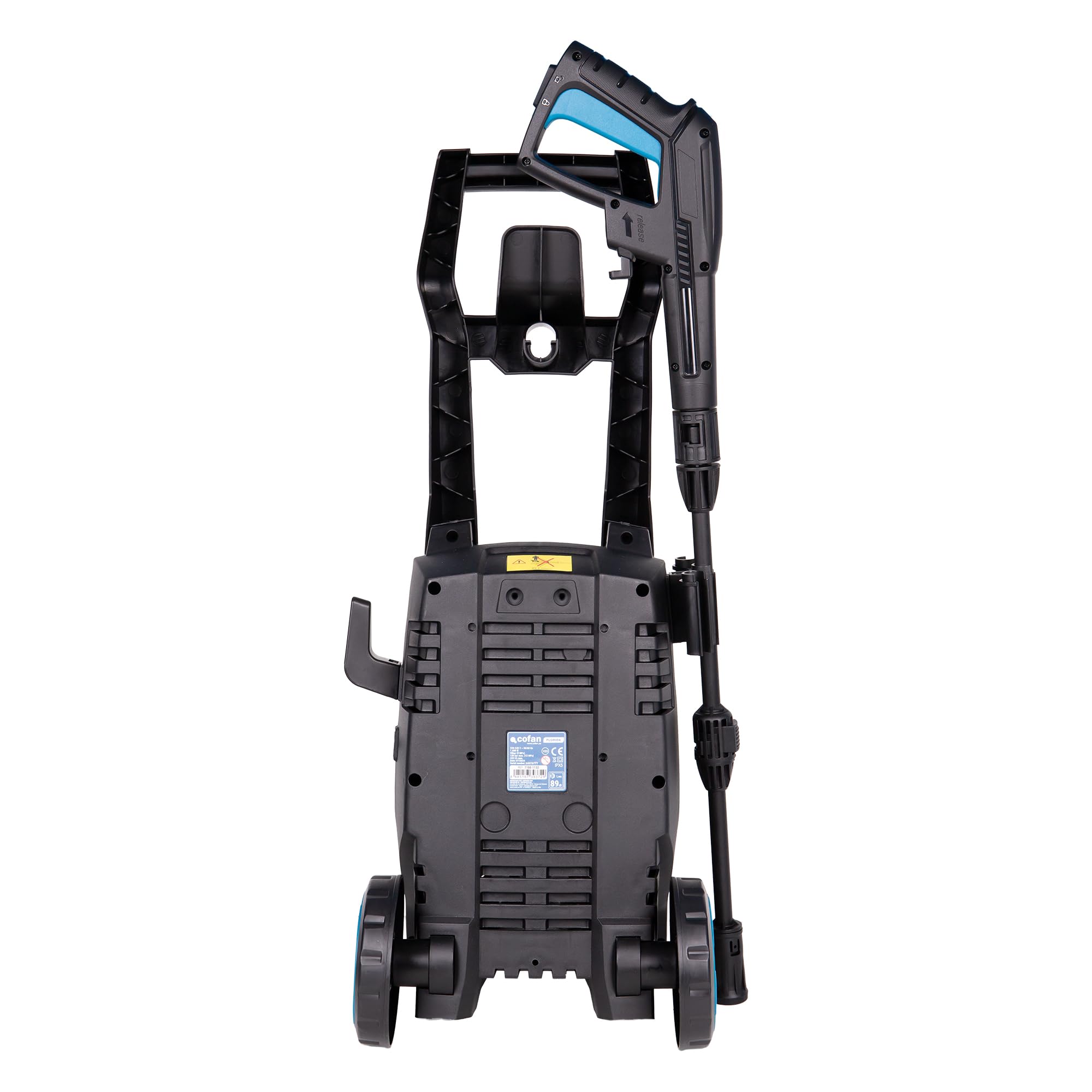 Cofan Limpiadora de Alta presión | 1600 W | Caudal máximo 420 l/h | Presión máxima 130 Bares | Manguera de 5 Metros | Lanza Regulable
