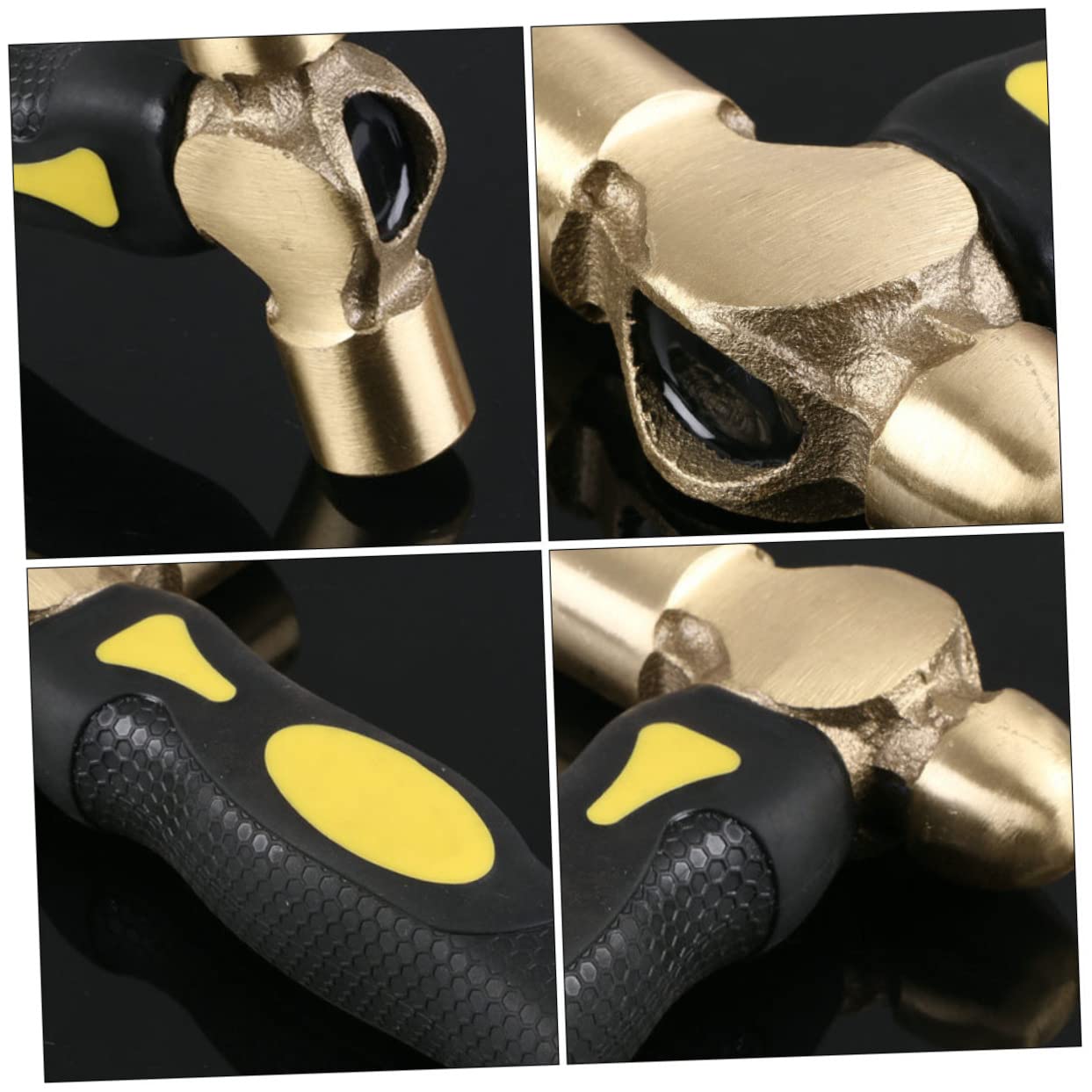 Hemobllo Martillo de Latón de Cabeza Redonda de 1 Libra para Bricolaje y Joyería, Diseño Creativo y Precisión Golpe para Reducir Desgaste